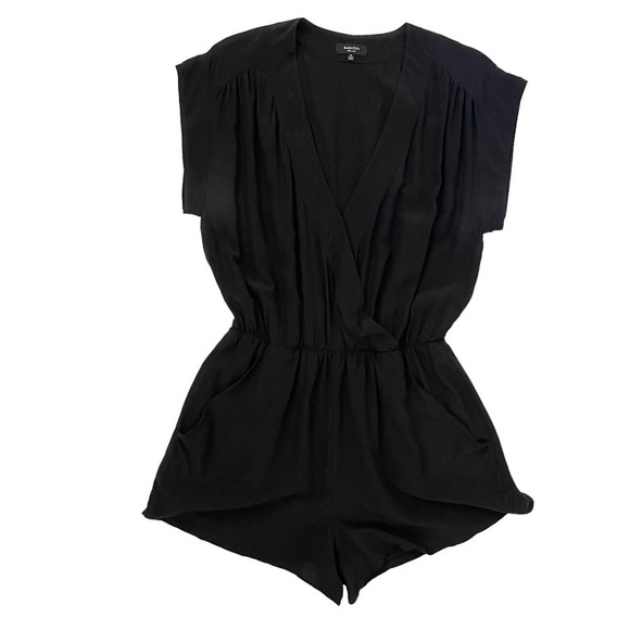 Babaton Corbett Romper - Silk Jumpsuit - Black - Size M - Picture 3 of 7